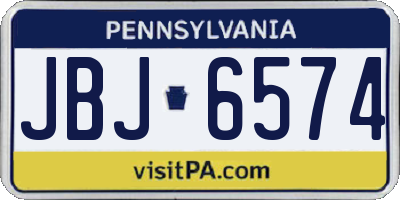 PA license plate JBJ6574