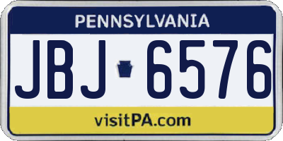 PA license plate JBJ6576