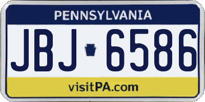 PA license plate JBJ6586