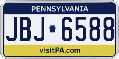 PA license plate JBJ6588
