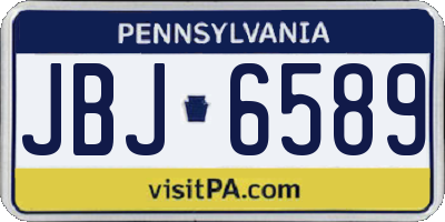 PA license plate JBJ6589