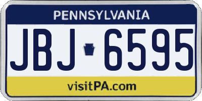 PA license plate JBJ6595