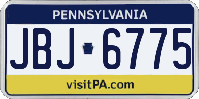 PA license plate JBJ6775