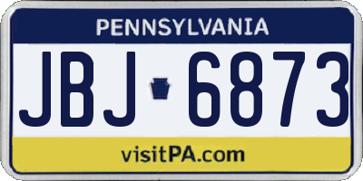 PA license plate JBJ6873