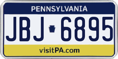 PA license plate JBJ6895