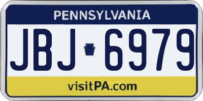 PA license plate JBJ6979