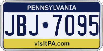 PA license plate JBJ7095