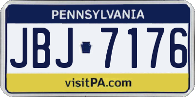 PA license plate JBJ7176