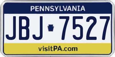 PA license plate JBJ7527