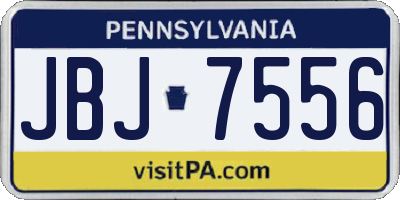PA license plate JBJ7556