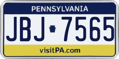 PA license plate JBJ7565