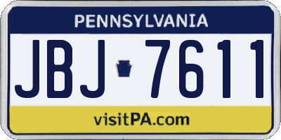 PA license plate JBJ7611