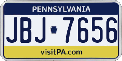 PA license plate JBJ7656