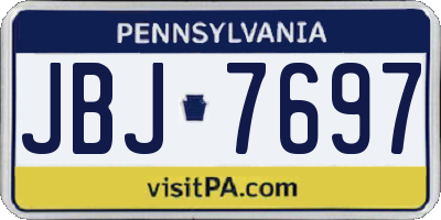PA license plate JBJ7697