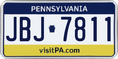 PA license plate JBJ7811