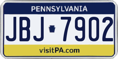 PA license plate JBJ7902