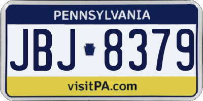 PA license plate JBJ8379