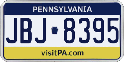 PA license plate JBJ8395