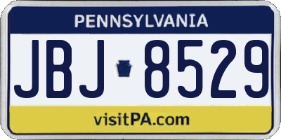 PA license plate JBJ8529