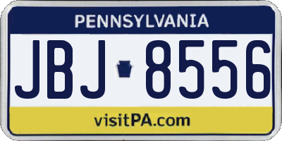 PA license plate JBJ8556