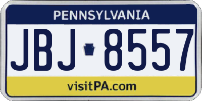 PA license plate JBJ8557