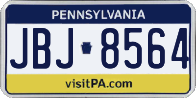 PA license plate JBJ8564