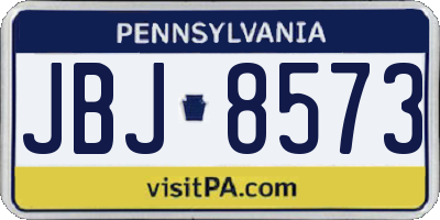 PA license plate JBJ8573