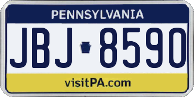 PA license plate JBJ8590