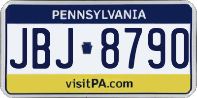 PA license plate JBJ8790