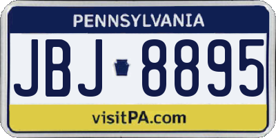 PA license plate JBJ8895