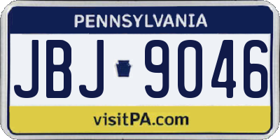 PA license plate JBJ9046