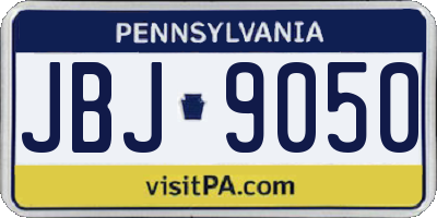 PA license plate JBJ9050