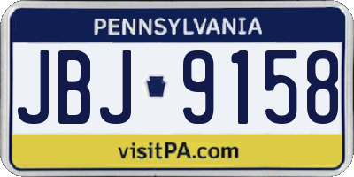 PA license plate JBJ9158