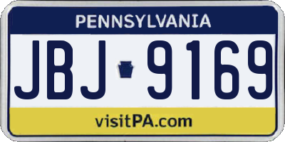 PA license plate JBJ9169
