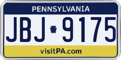 PA license plate JBJ9175