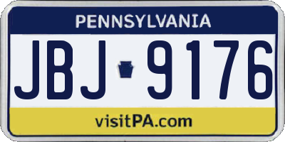 PA license plate JBJ9176