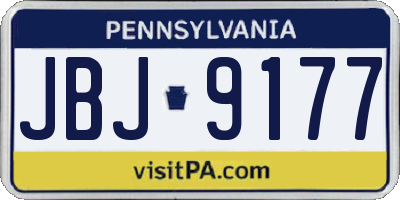 PA license plate JBJ9177