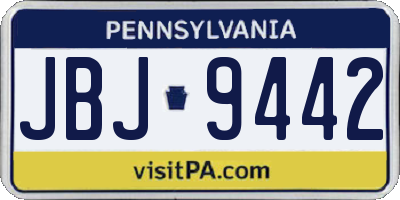PA license plate JBJ9442