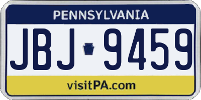PA license plate JBJ9459