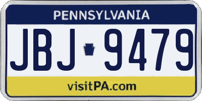 PA license plate JBJ9479