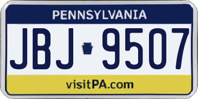 PA license plate JBJ9507