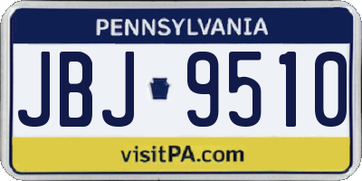 PA license plate JBJ9510