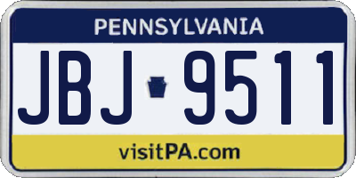 PA license plate JBJ9511