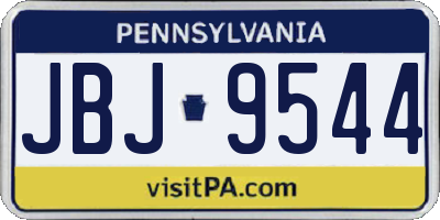 PA license plate JBJ9544
