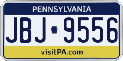 PA license plate JBJ9556