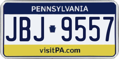 PA license plate JBJ9557