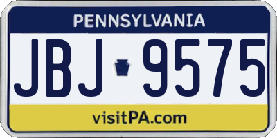 PA license plate JBJ9575