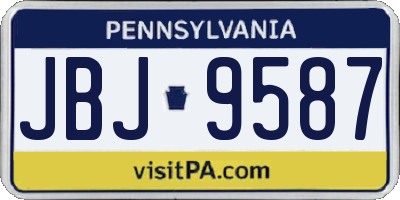 PA license plate JBJ9587