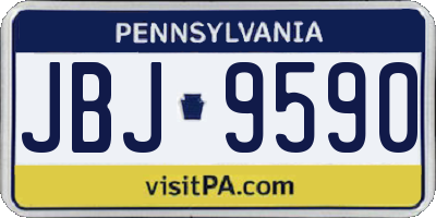 PA license plate JBJ9590