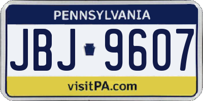 PA license plate JBJ9607